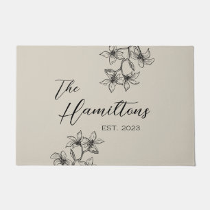 Paillasson Agritourisme Floral Custom Beige