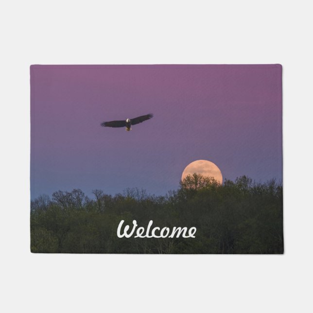 Paillasson Aigle de la super-lune rose (Devant)