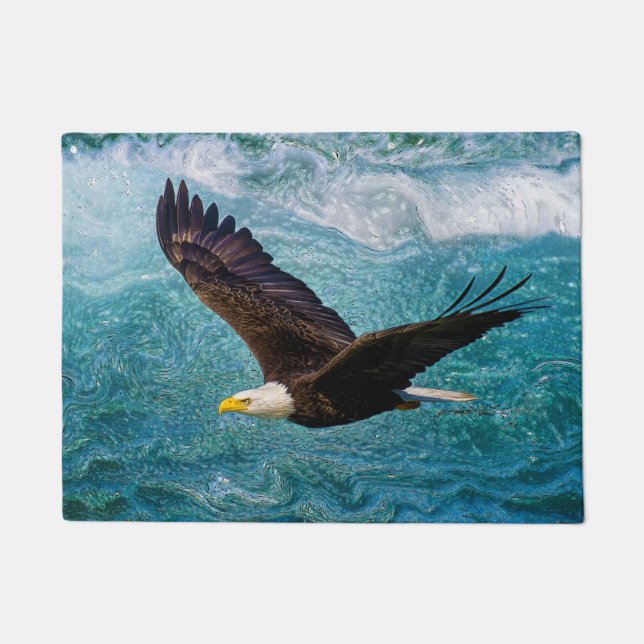 Paillasson Aigle qui s'envole au-dessus de la tempête (Devant)