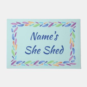 Paillasson Ajouter un nom Modifier le texte Elle Shed Boho Bl