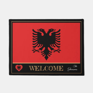 Paillasson Albanie et Albanie - Flag house mats/sports Bienve