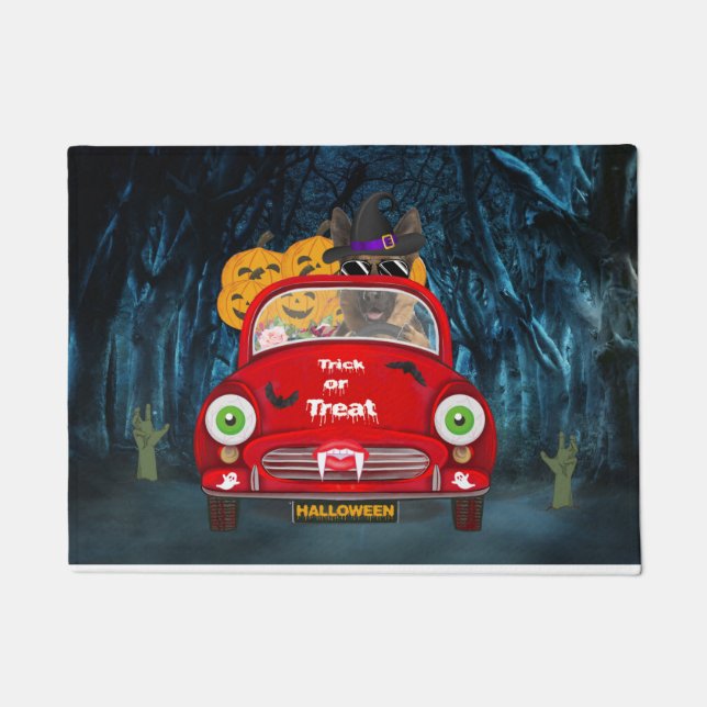 Paillasson Allemand Berger Chien Conduite voiture effrayant H (Devant)