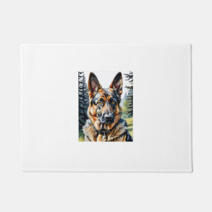 Paillasson Allemand Berger Chien Tête Portrait Amoureux des c
