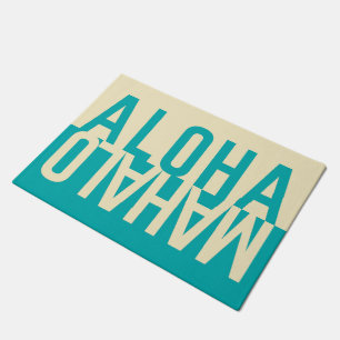 Paillasson Aloha et Mahalo (Seafoam)
