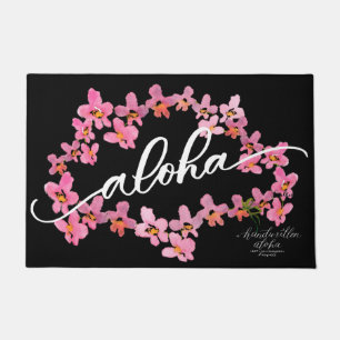 Paillasson Aloha Orchid Bienvenue Mat