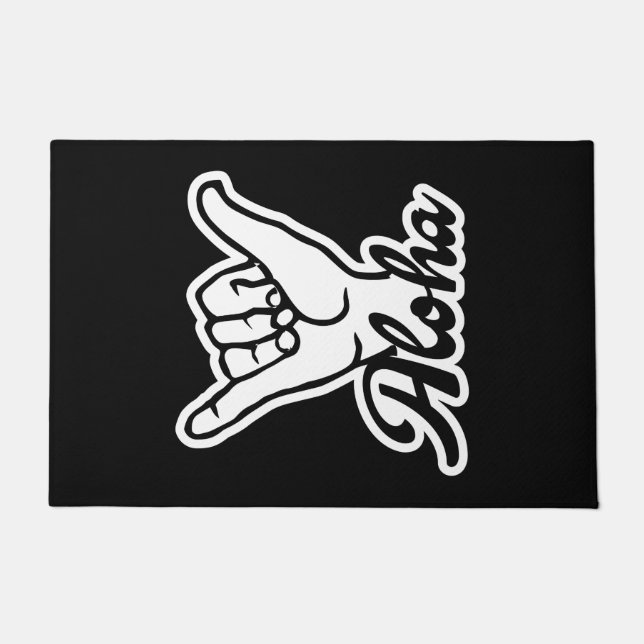 Paillasson Aloha Shaka Hand, Hang Loose sign (Devant)
