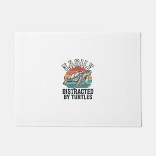 Paillasson Amateur de tortues vintage facilement distrait par