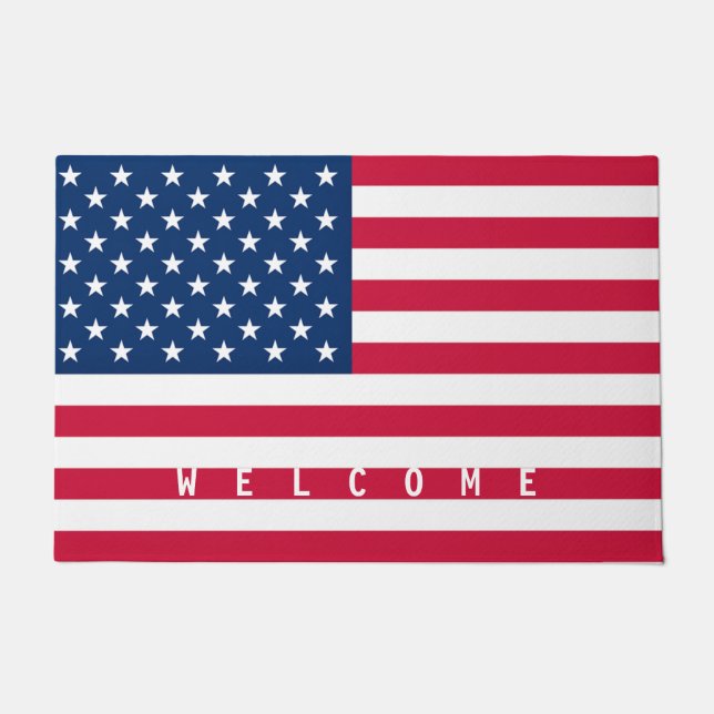 Paillasson American Flag Doormat Etats-Unis Bienvenue (Devant)