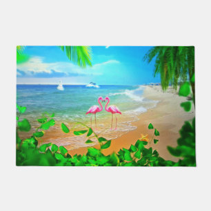 Paillasson Amour Flamant rose