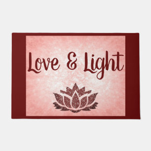 Paillasson Amour rouge et rose et lumière