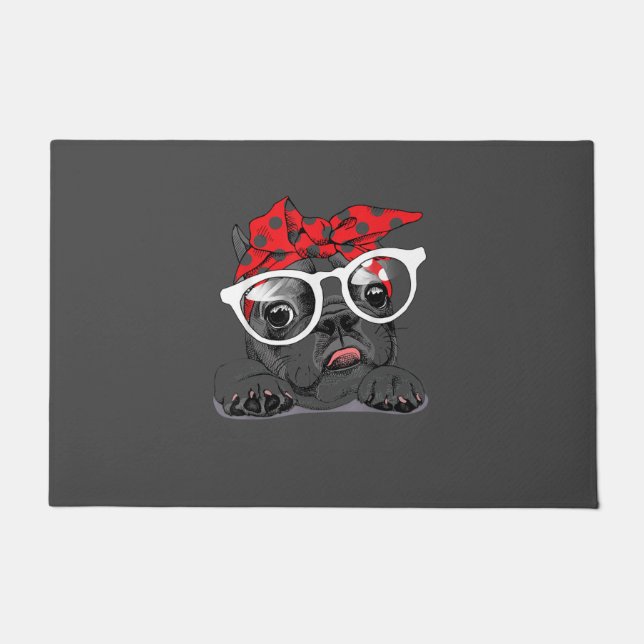 Paillasson Amoureux de les chiens | French Bulldog Portrait D (Devant)