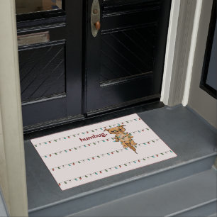Paillasson Amusant Humbug Tangue Grumpy Christmas Cat Holiday