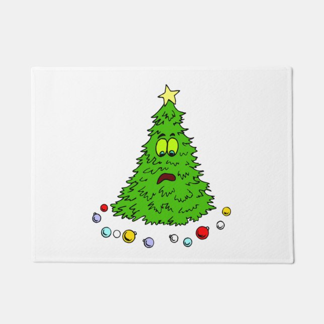 Paillasson Amusant Noël Joke Tree Lost Balls Jours fériés (Devant)