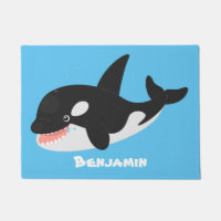 Amusante baleine orque mignonne dessin animé