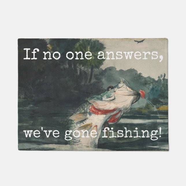 Paillasson Amusement "allé pêcher" les poissons accrochés (Devant)