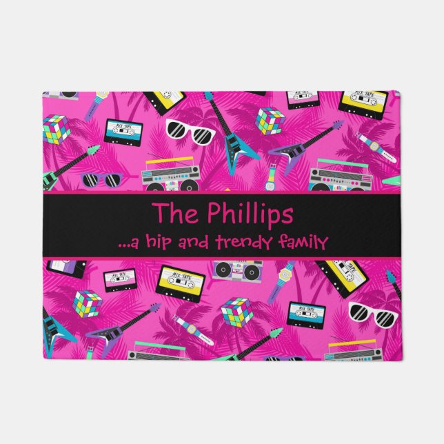 Paillasson Amusement branché 80s (Devant)