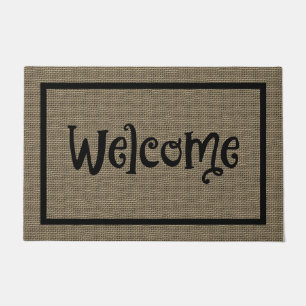 Paillasson Amusement saisonnier Faux de chute Burlap Welcome 