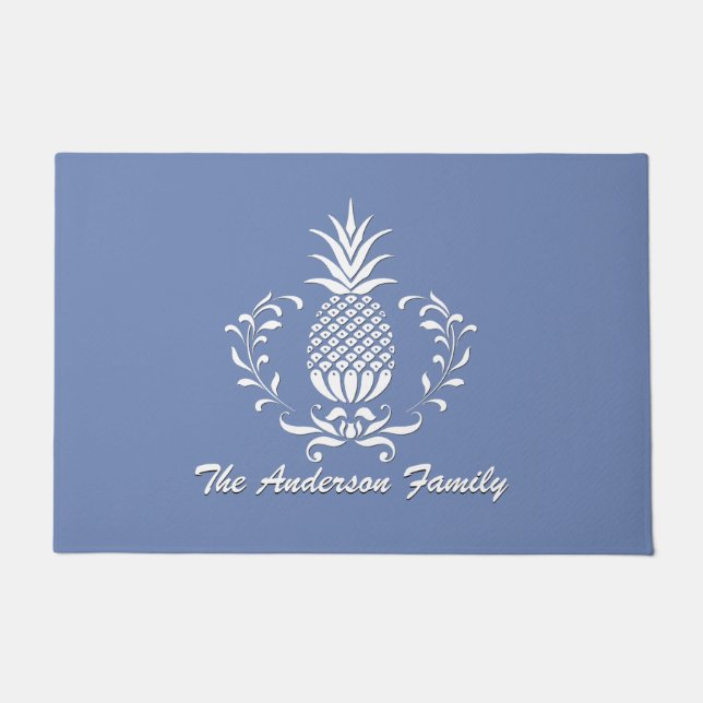 Paillasson Ananas d'hospitalité votre texte et couleur (Devant)