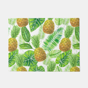 Paillasson Ananas et feuilles tropicaux