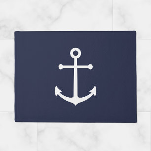 Paillasson Ancre bleue marine