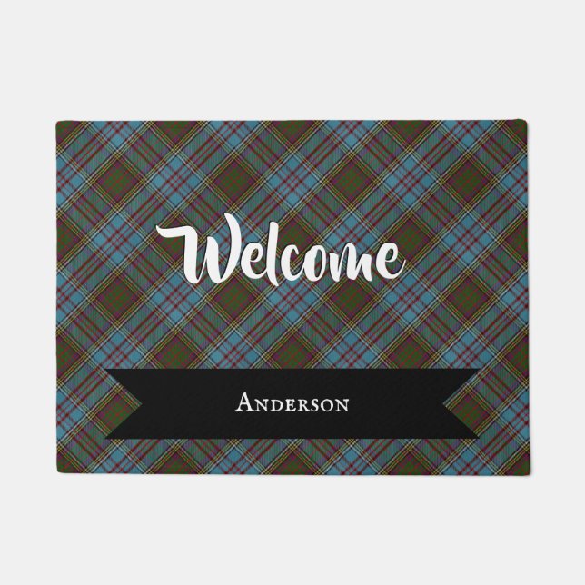 Paillasson Anderson Clan Tartan Plaid Motif Scottish (Devant)