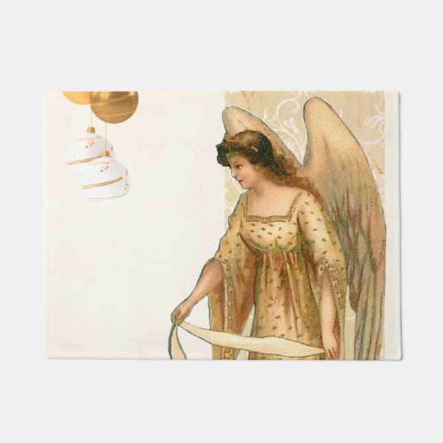 Paillasson Ange de Noël et ornements (Devant)