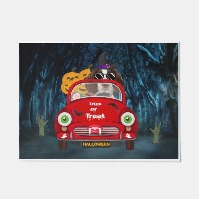 Paillasson Anglais Springer Spaniel chien Voiture Effrayant H (Devant)