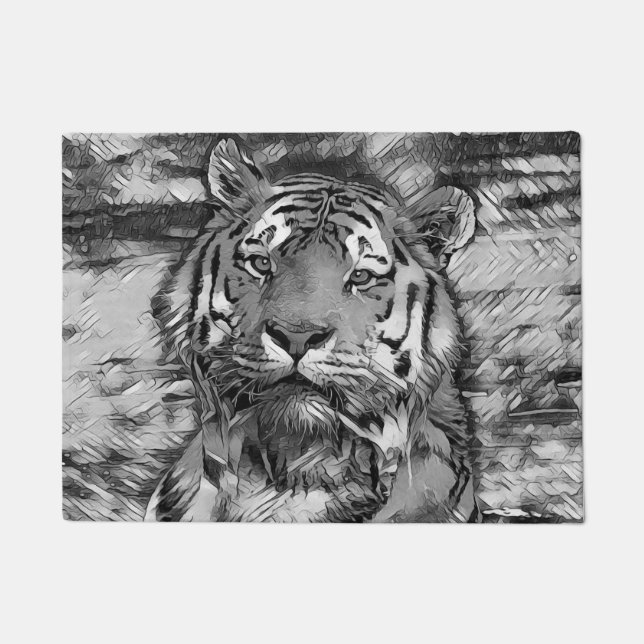 Paillasson AnimalArtBW_Tiger_004 (Devant)