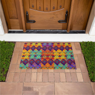 Paillasson Ankara Inspiré Bright Motifs Ethnique Belle