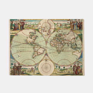 Paillasson Antique carte du monde
