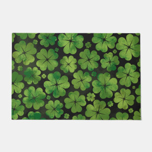 Paillasson Aquarelle à quatre feuilles de Motif Shamrock Luck