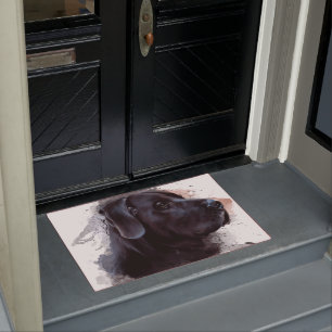 Paillasson Aquarelle Black Labrador