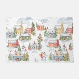 Paillasson Aquarelle colorée de Noël