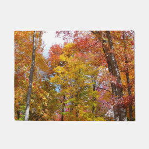 Paillasson Arbres d'automne orange et jaune Photographie d'au