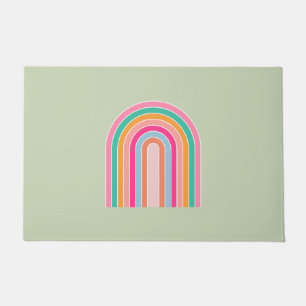 Paillasson Arc-en-ciel Pastel Green Retro
