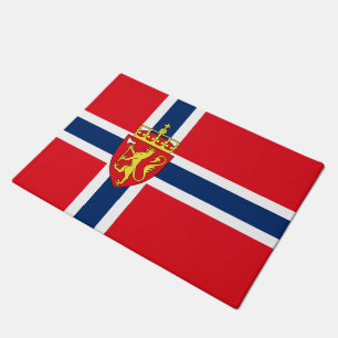 Paillasson Armoiries de la Norvège sur le drapeau de la Norvè