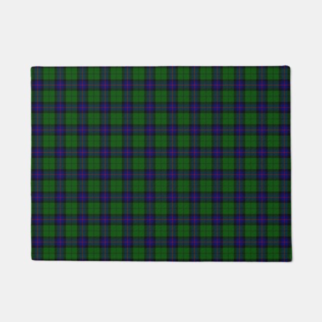Paillasson Armstrong tartan bleu et vert plaid (Devant)
