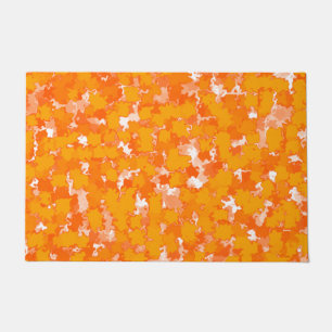 Paillasson Art Abstrait Design Orange Foliage