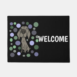 Paillasson Art abstrait frais de motif de Weimaraner et de