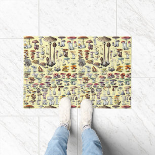 Paillasson Art botanique cottagecore vintage de champignons f