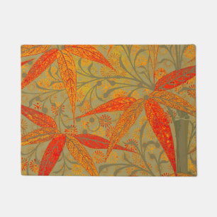 Paillasson Art en bambou terrestre Vintage Imprimer orange