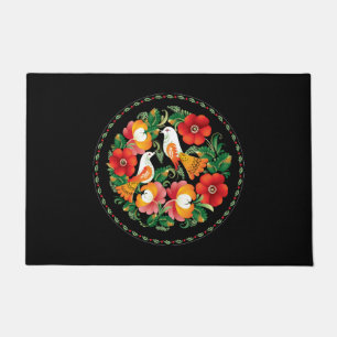Paillasson Art Folk Exquise Oiseaux Fleurs Belle Décor