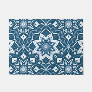 Paillasson Art Islamique sans couture Bleu coloré