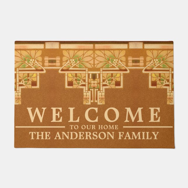 Paillasson Arts & Crafts, Craftsman or Mission Style Foliage (Devant)