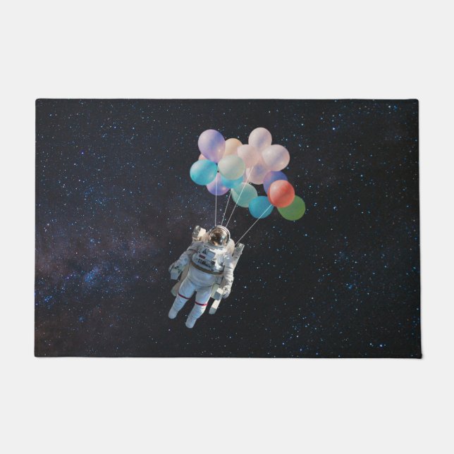 Paillasson Astronaute Stars & Space Colorful Balloons (Devant)