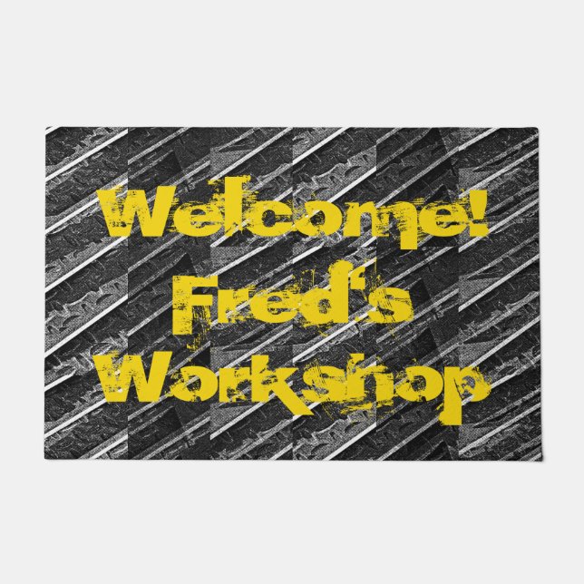 Paillasson Atelier Garage industriel CUSTOM Grand Porte (Devant)