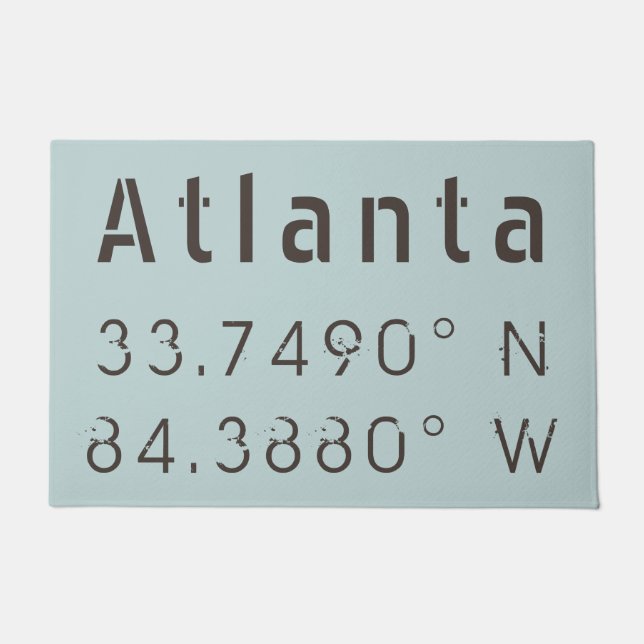 Paillasson Atlanta Latitude et Longitude (Devant)