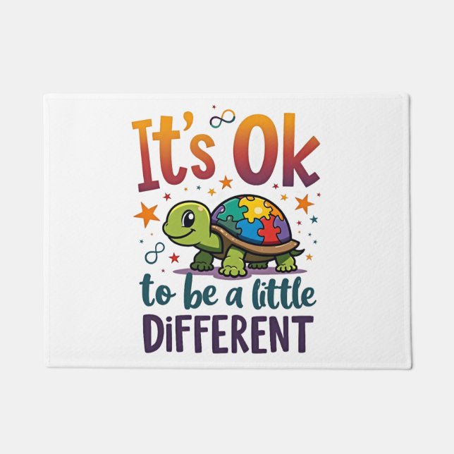 Paillasson Autism Awareness It's Ok To Be A Little Different  (Devant)