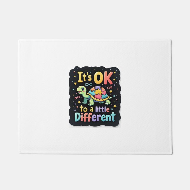 Paillasson Autism Awareness It's Ok To Be A Little Different  (Devant)