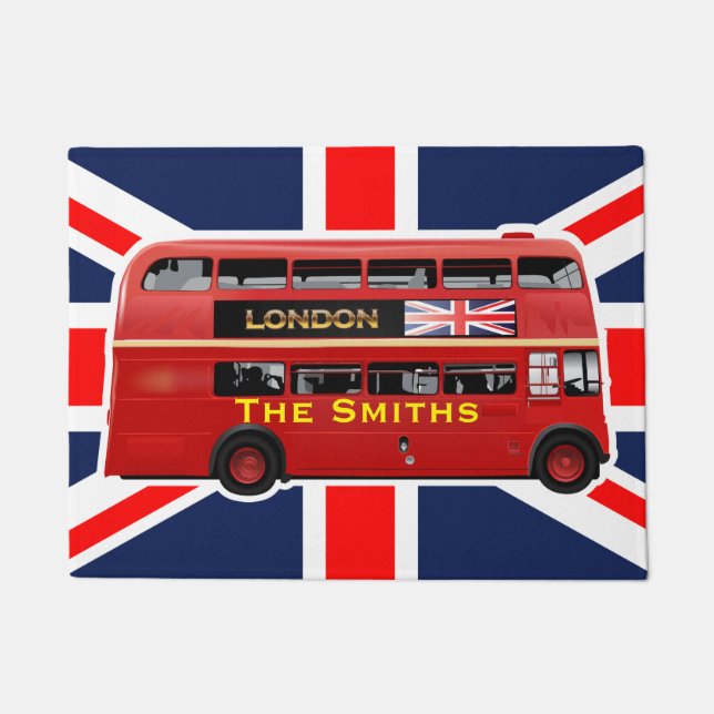 Paillasson Autobus à  impériale rouge de Londres (Devant)